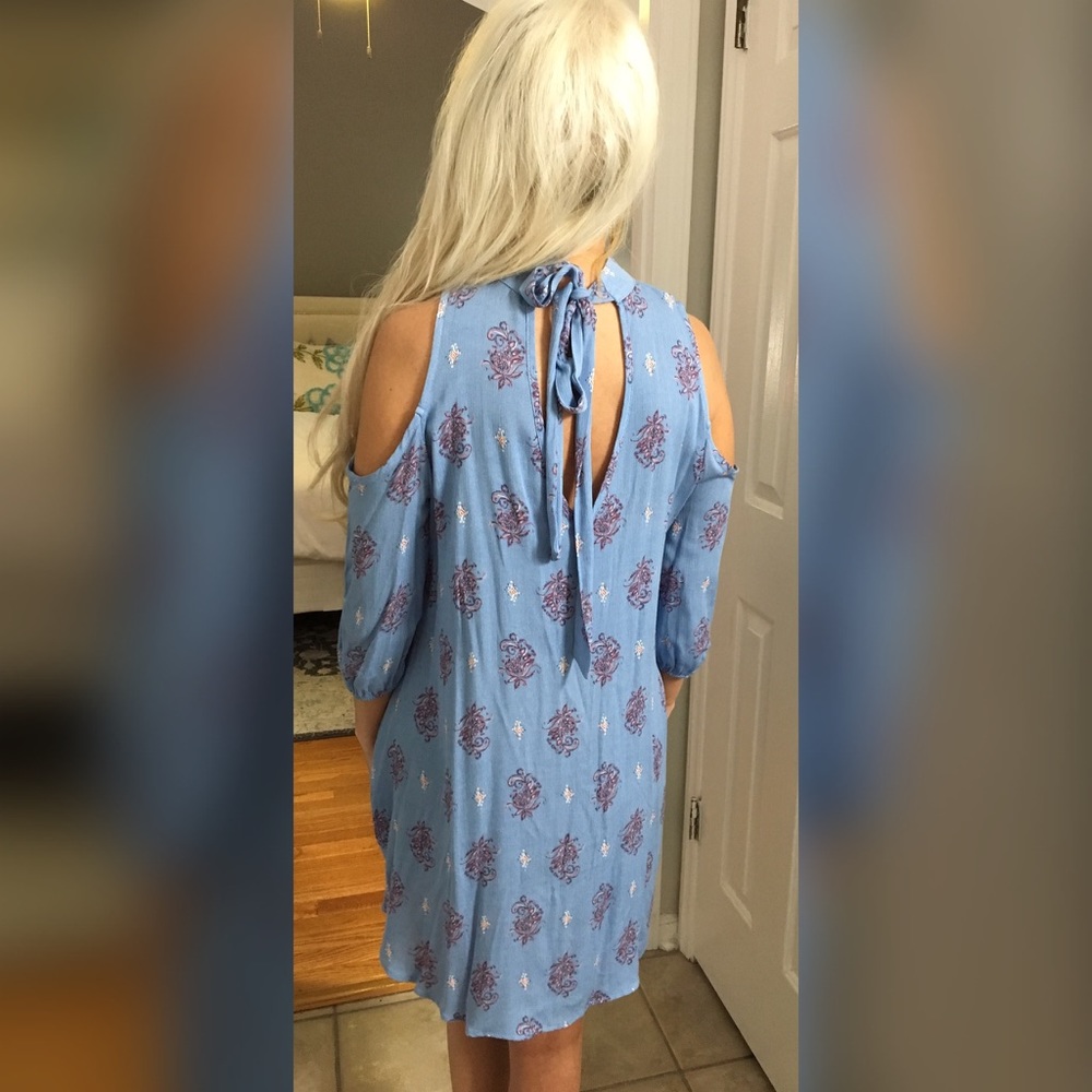 LAST 2  PAISLEY PRINT SELF-TIE POCKET DRESS - Picture 3 of 5